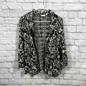 Anthropologie Ett:Twa Sweater‎ Womens Medium Intarsia Reversible Knit Cardigan